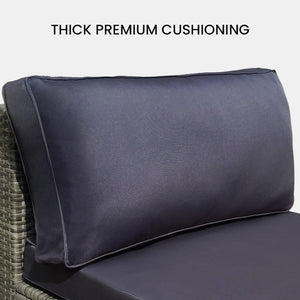 Rattan 4 Seater Modular Outdoor Lounge Sofa Setting Grey