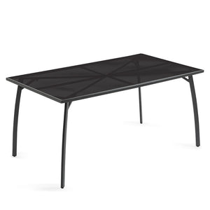 Fortia 150X90cm Outdoor Dining Table Rectangular Furniture Outside With E Coating