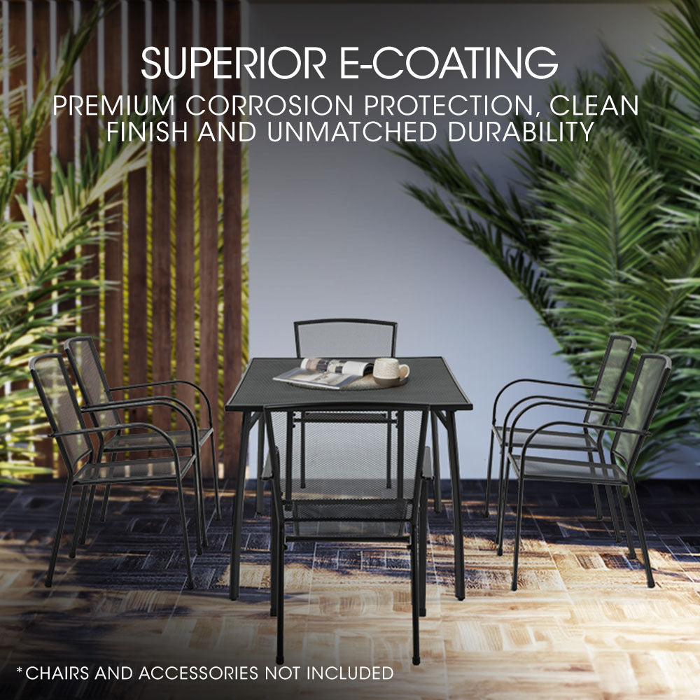 Fortia 150X90cm Outdoor Dining Table Rectangular Furniture Outside With E Coating