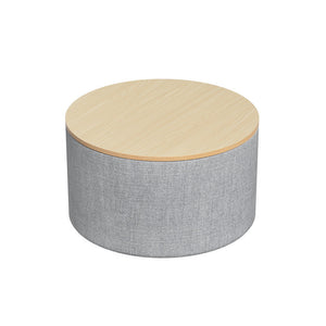 Artiss Storage Blanket Box 60Cm Linen Round Grey
