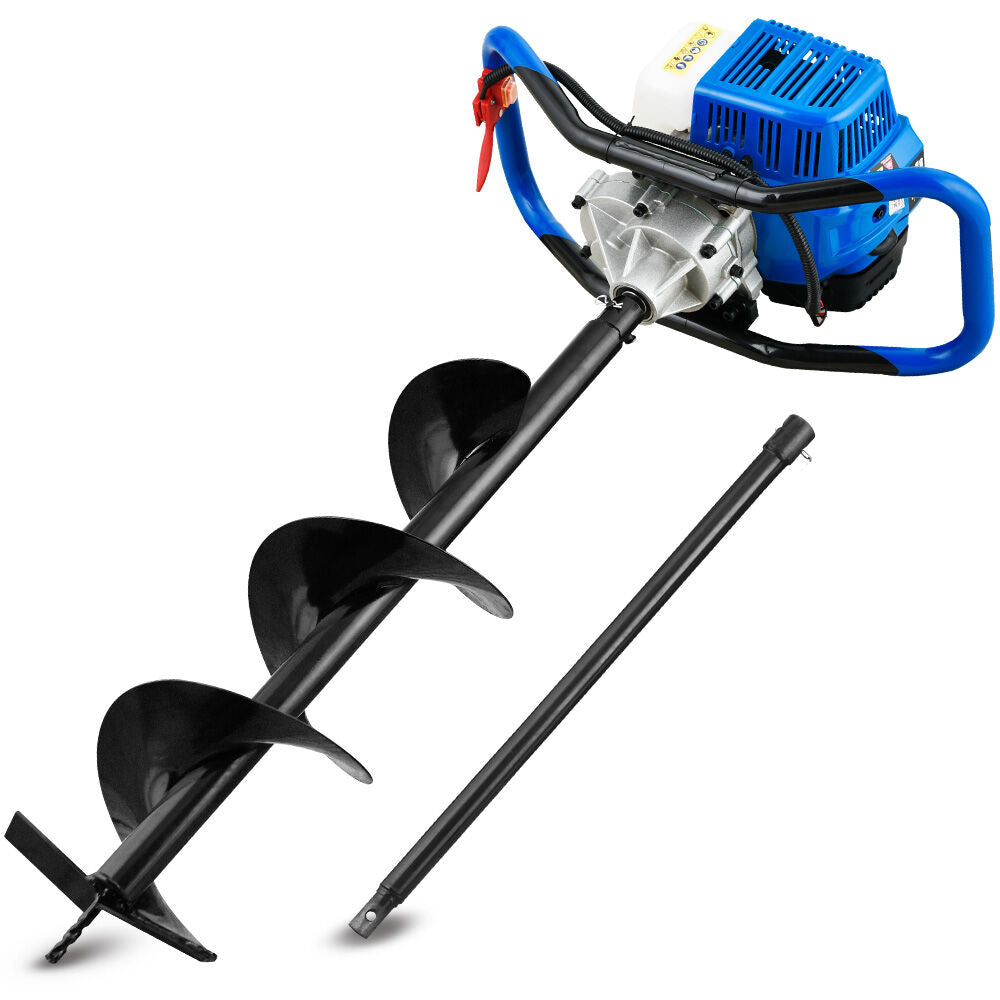 Powerblade Pd750 52Cc Stroke Petrol Post Hole Digger 200Mm Auger W/ 600Mm Extension Shaft