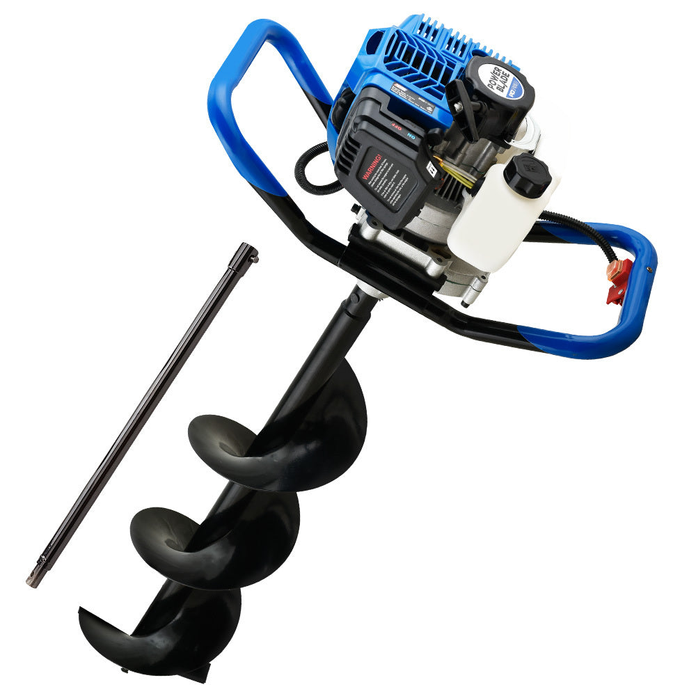Powerblade Pd750 52Cc Stroke Petrol Post Hole Digger 200Mm Auger W/ 600Mm Extension Shaft