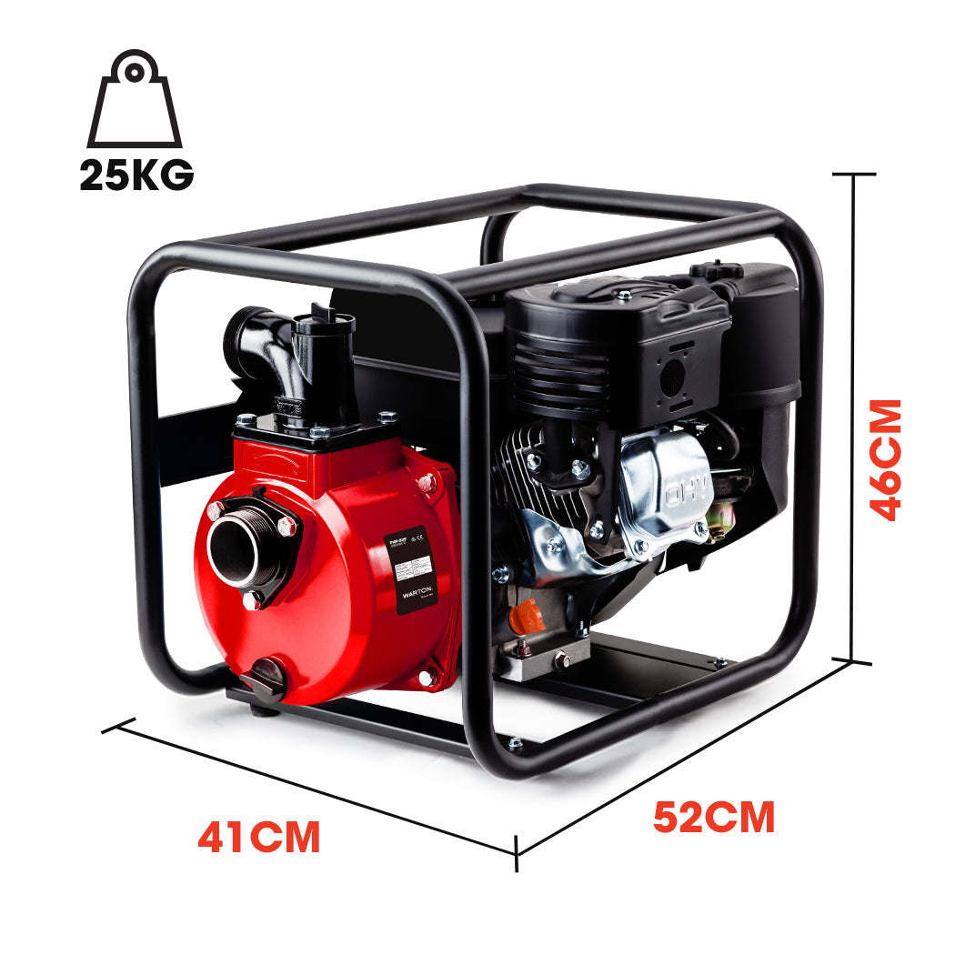 Warton 2' 8Hp Petrol High Flow Water Transfer Pump Irrigation Volume Inch