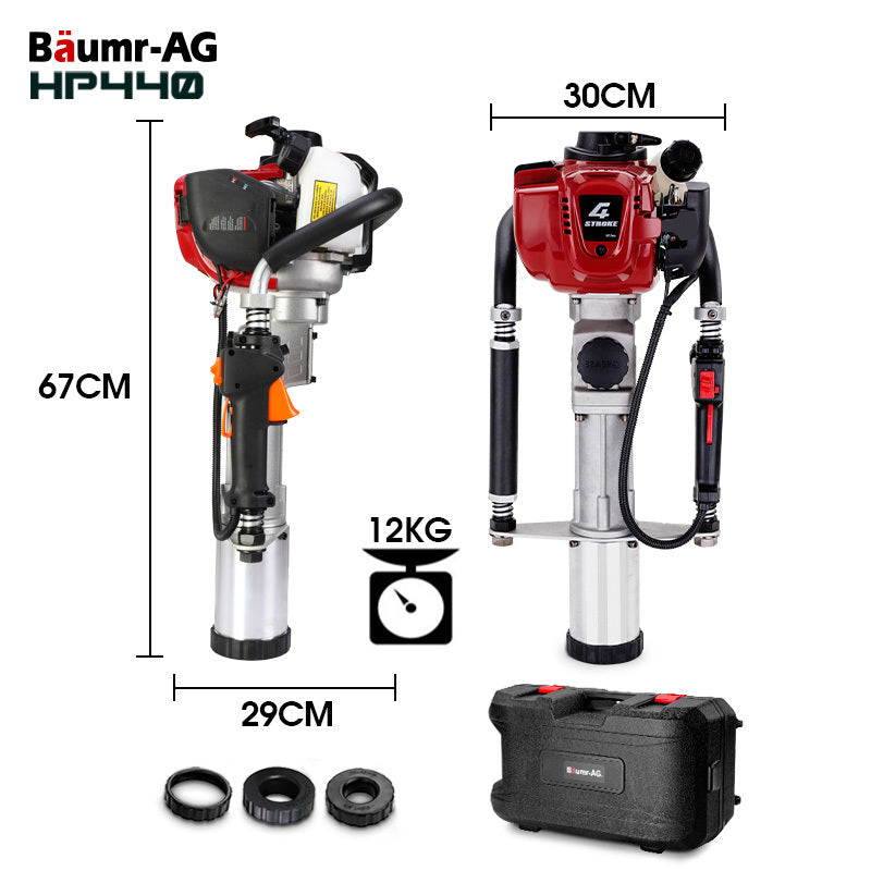 Baumr Ag Petrol Post Driver 4 Stroke Pile Star Picket Rammer Fence Four