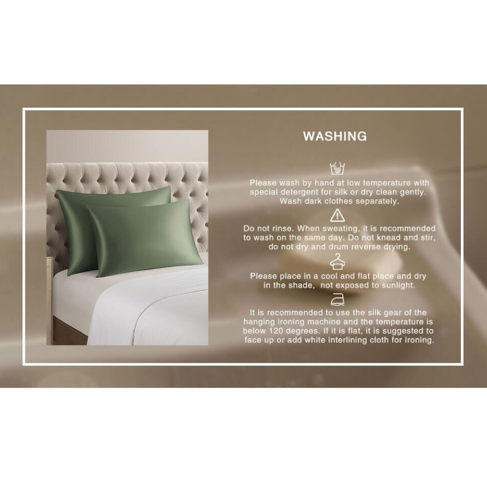 Pillowcase 50X90cm Dark Blue Mulberry Silk For Comfortable Bed