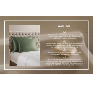 Pillowcase 50X75cm Green Natural Mulberry Silk For Bed Use