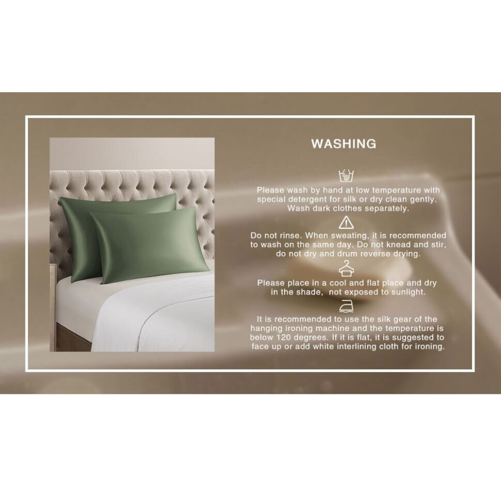 Pillowcase Set With Eye Mask Blue Gray 51X66cm Natural Mulberry Silk