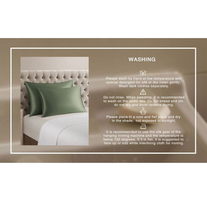 Pillowcase Set With Eye Mask Blue Gray 51X66cm Natural Mulberry Silk
