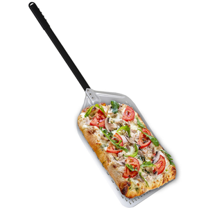 Pizza Shovel 28Cm X 108.5Cm Silver Perforated Peel With Metal Handle Baking Tool