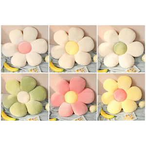 Plush Pillow Green Flower Shape Stuffed Soft Seat Cushion Decor 50 55Cm