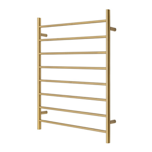Blushtaps Premium Brushed Gold Heated Towel Rack 8 Bars Round Design Au Standard 1000X850mm Wide
