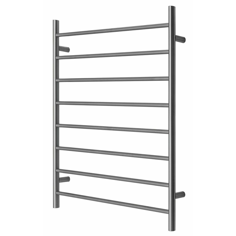 Blushtaps Premium Brushed Nickel Heated Towel Rack 8 Bars Round Design Au Standard 1000X850mm Wide