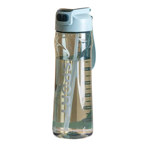 800Ml Blue Sport Water Bottle With Straw Leak Proof Bpa Free Reusable Hydration Flask