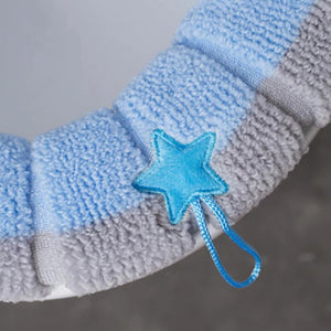 Toilet Seat Cover Blue Soft Warmer Washable Mat Cushion Accessories