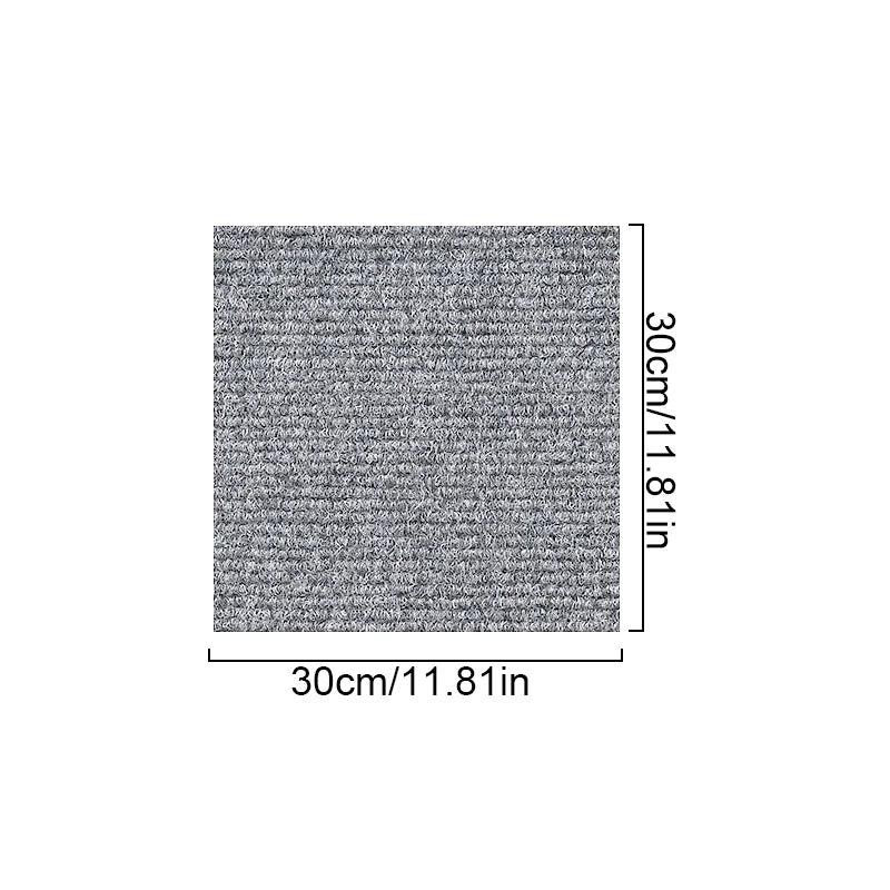 10 Pieces Vinyl Tile Self Adhesive Ash Grey Hairline Pattern Waterproof Wall Stickers