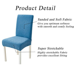 Chair Cover Orange Micro Knitted Design Elastic Material For Dining Room Slipcovers