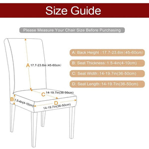 Chair Cover Orange Micro Knitted Design Elastic Material For Dining Room Slipcovers