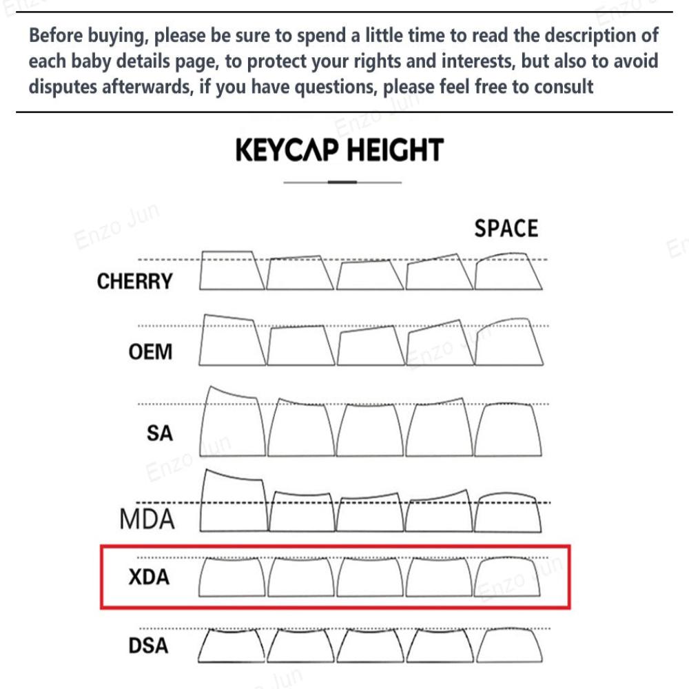 Keycap Keyboard Grey 127 English Keys Minimalist Customized Heat Sublimation