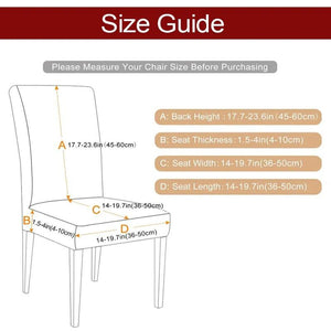 Chair Cover Beige Corn Kernels Waterproof Universal Size For Dining Room Slipcovers