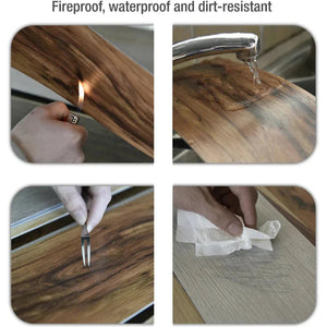 20Pcs Vinyl Tile Light Driftwood Stain Self Adhesive Waterproof Wall Stickers