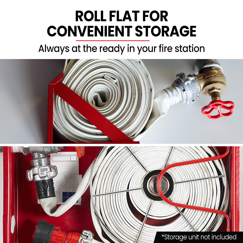 Protege 36M X 38Mm Canvas Lay Flat Fire Hose Kit High Pressure Nozzle Irrigation Suitable