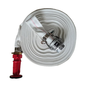 Protege 36M X 38Mm Canvas Lay Flat Fire Hose Kit High Pressure Nozzle Irrigation Suitable