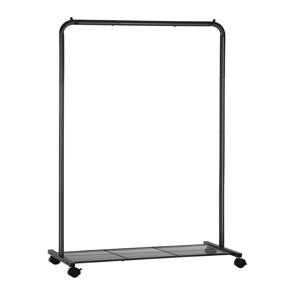 Songmics Clothes Rack With Wheels Sturdy Steel Frame Black