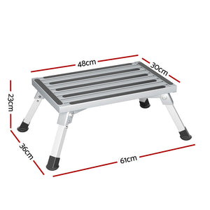 Weisshorn Caravan Step Folding Aluminium Ladder Stool