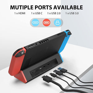 Nintendo Switch 4K Hdmi Adapter Portable Dock For Gaming Consoles
