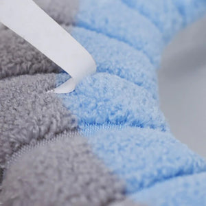 Toilet Seat Cover Blue Soft Warmer Washable Mat Cushion Accessories