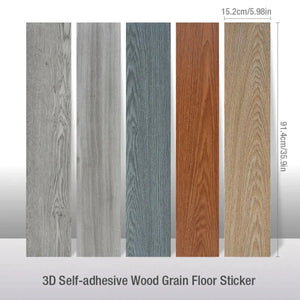 5Pcs Vinyl Tile Brown Driftwood Stain Self Adhesive Waterproof Floor Stickers