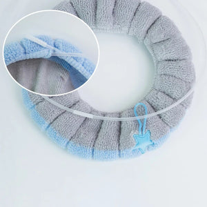 Toilet Seat Cover Blue Soft Warmer Washable Mat Cushion Accessories