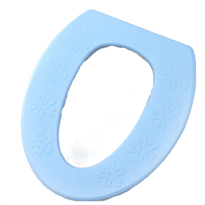 Toilet Seat Cover Blue Waterproof High Foam Eva Simple Type O Pad Bathroom Accessories