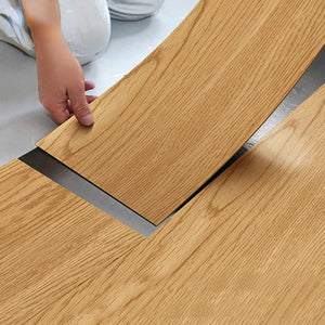 5Pcs Vinyl Tile Brown Driftwood Stain Self Adhesive Waterproof Floor Stickers