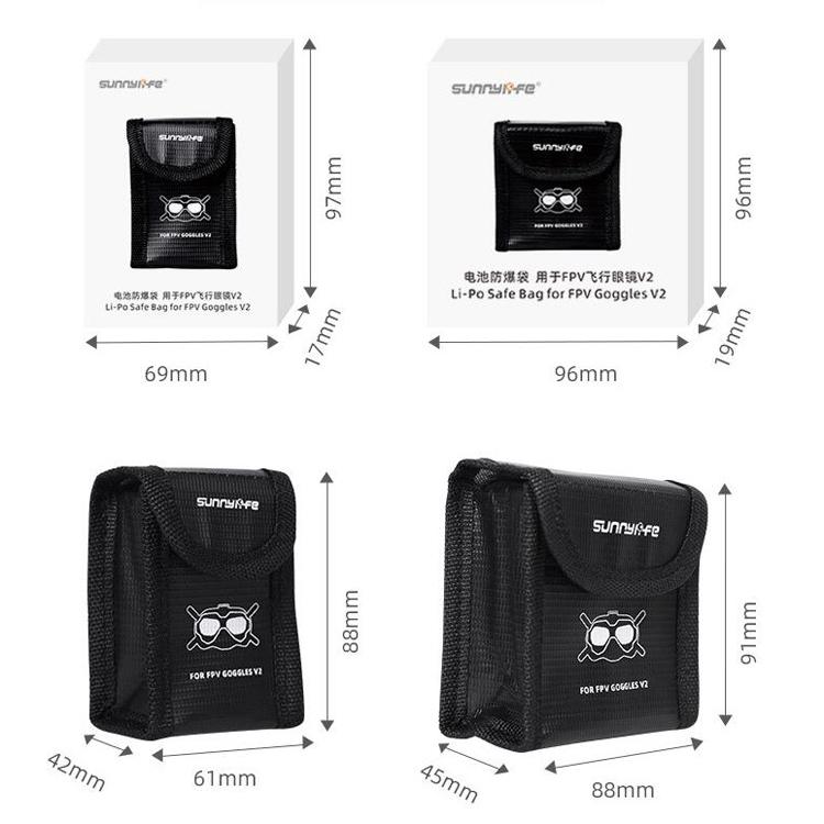 Dji Fpv Battery Explosion Proof Bag For Glasses And Drone Batteries