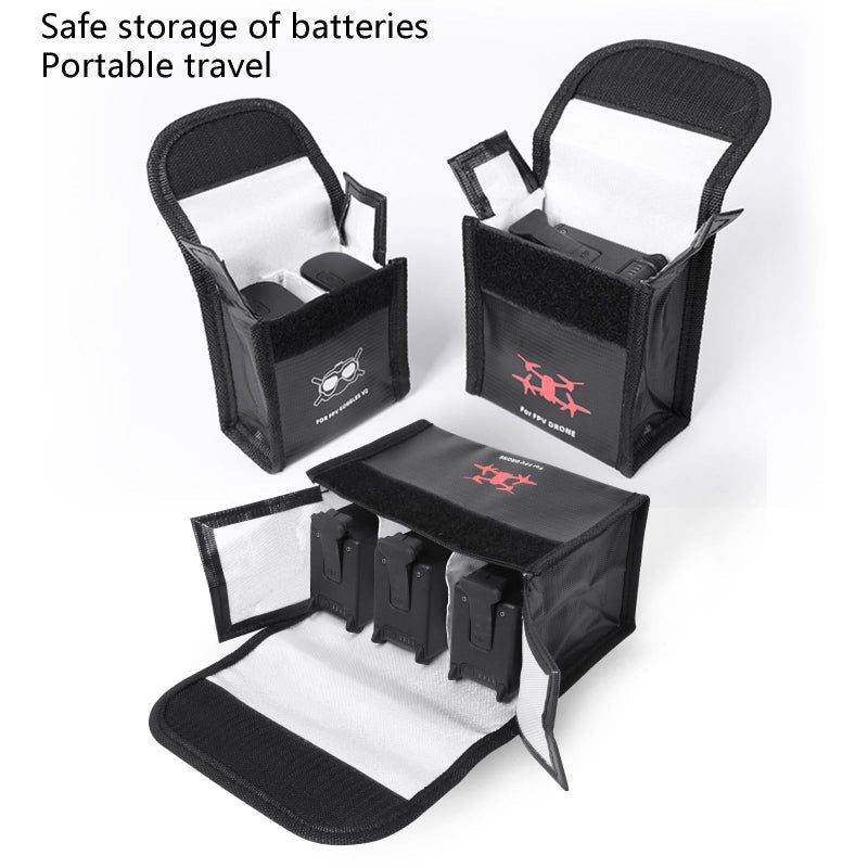 Dji Fpv Battery Explosion Proof Bag For Glasses And Drone Batteries