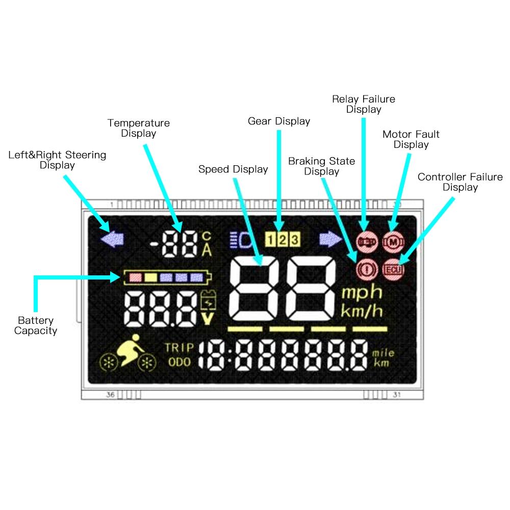 Kugoo S1 S2 S3 Electric Scooter Main Control Board With Led Display Unit