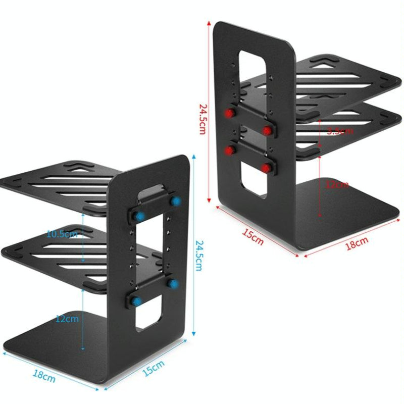 Double Layer Portable Aluminium Laptop Stand With Cooling Speaker
