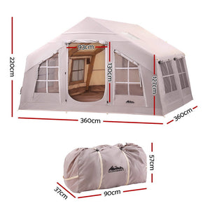 Weisshorn Camping Tent Inflatable Beach 6 Person 360Cm