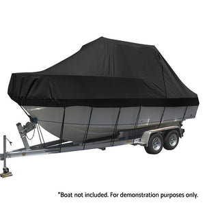 Seamanship Boat Cover 19 21Ft Trailerable Jumbo Marine Grade Heavy Duty Black