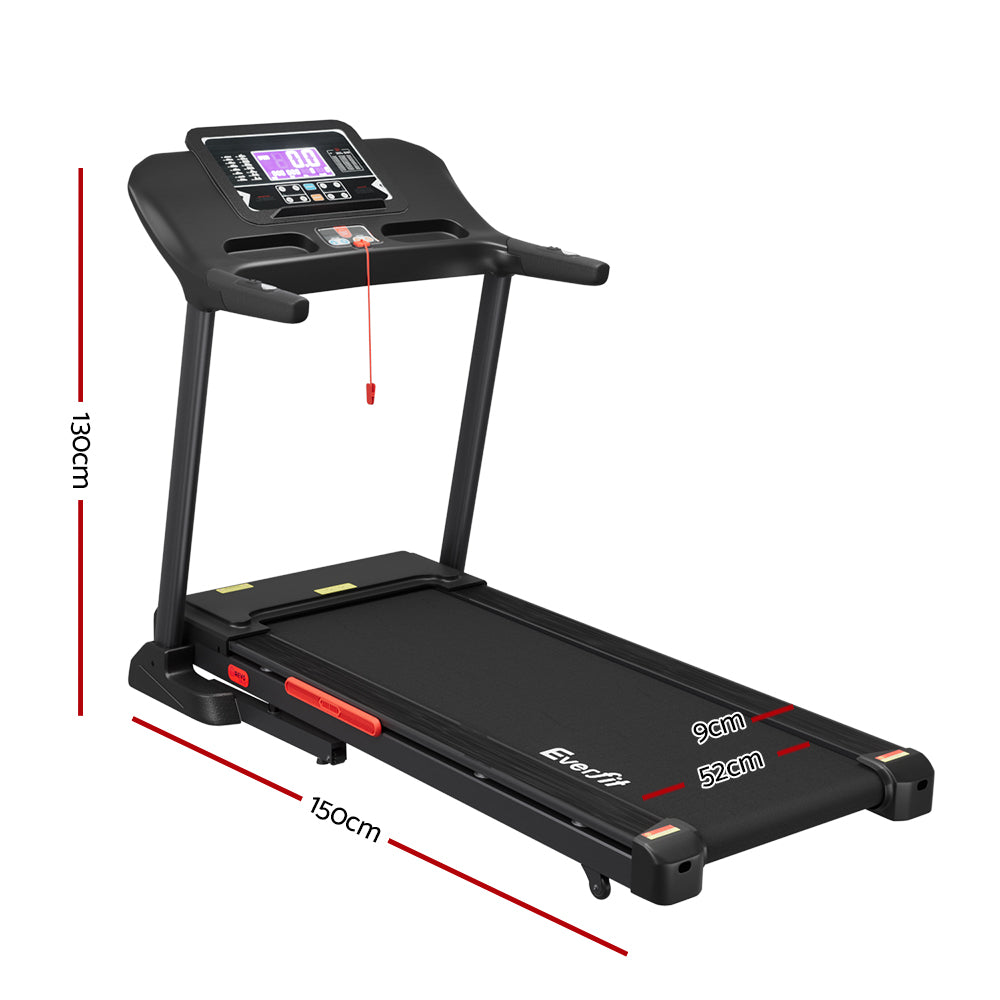 Everfit Treadmill Electric Auto Incline Home Gym Fitness Exercise Machine 520Mm