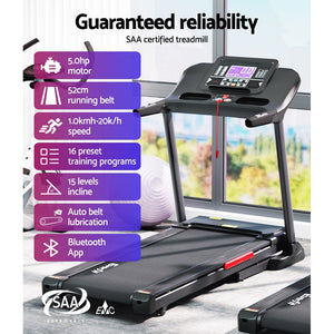 Everfit Treadmill Electric Auto Incline Home Gym Fitness Exercise Machine 520Mm