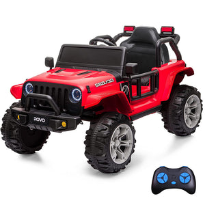 Rovo Kids Jeep Inspired Electric Ride On Toy Car With Parental Remote Control Bluetooth Music