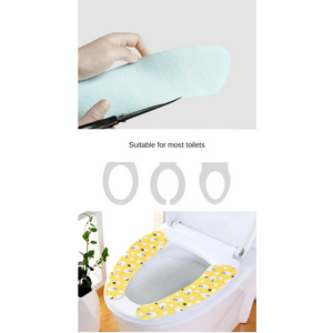 Toilet Seat Cover Blue Washable Mat Bathroom Pad Cushion Bidet Accessories