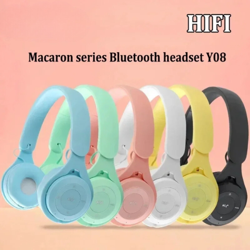 Headphone Green Y08 Bluetooth Wireless Headset Over Ear Headphones For Mobile Accessories