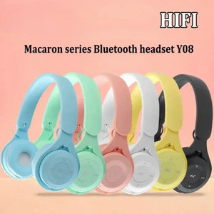 Headphone Yellow Y08 Bluetooth Wireless Headset Over Ear For Mobile Accessories