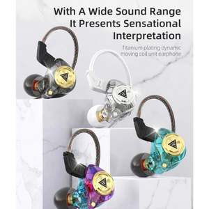 Purple Ak3 Wired Earphone With Microphone For Smartphones And Portable Audio