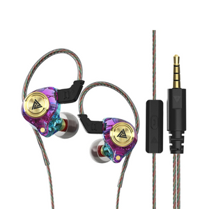 Purple Ak3 Wired Earphone With Microphone For Smartphones And Portable Audio