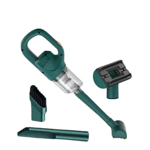 Green Portable Cordless Vacuum Cleaner 120W 10Kpa Suction 2000Mah Battery Lightweight Design With Soft Brush Attachment