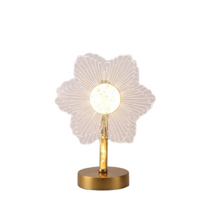 Flower Shape Luxury Acrylic Table Lamp Modern Usb Powered Night Light | Decorative Atmosphere For Bedroom Living Room An